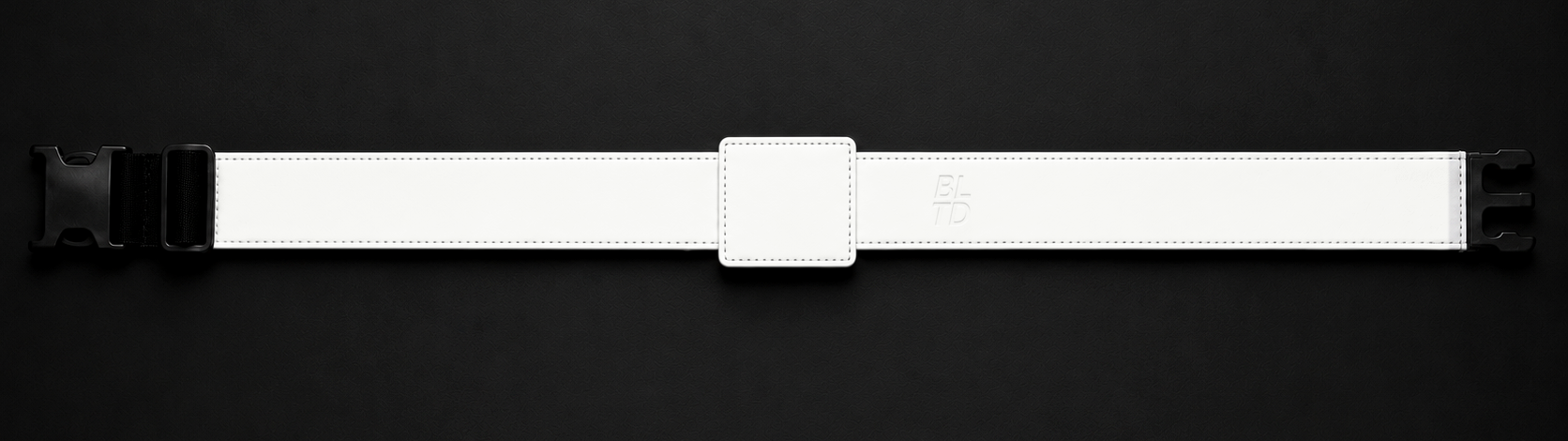 White BELTD custom baseball belt